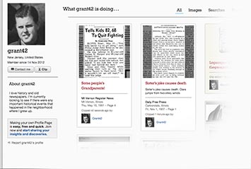 Profile page on Palm Beach Post Archive
